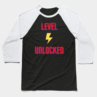 Level Unlocked Gamer Apparel Baseball T-Shirt